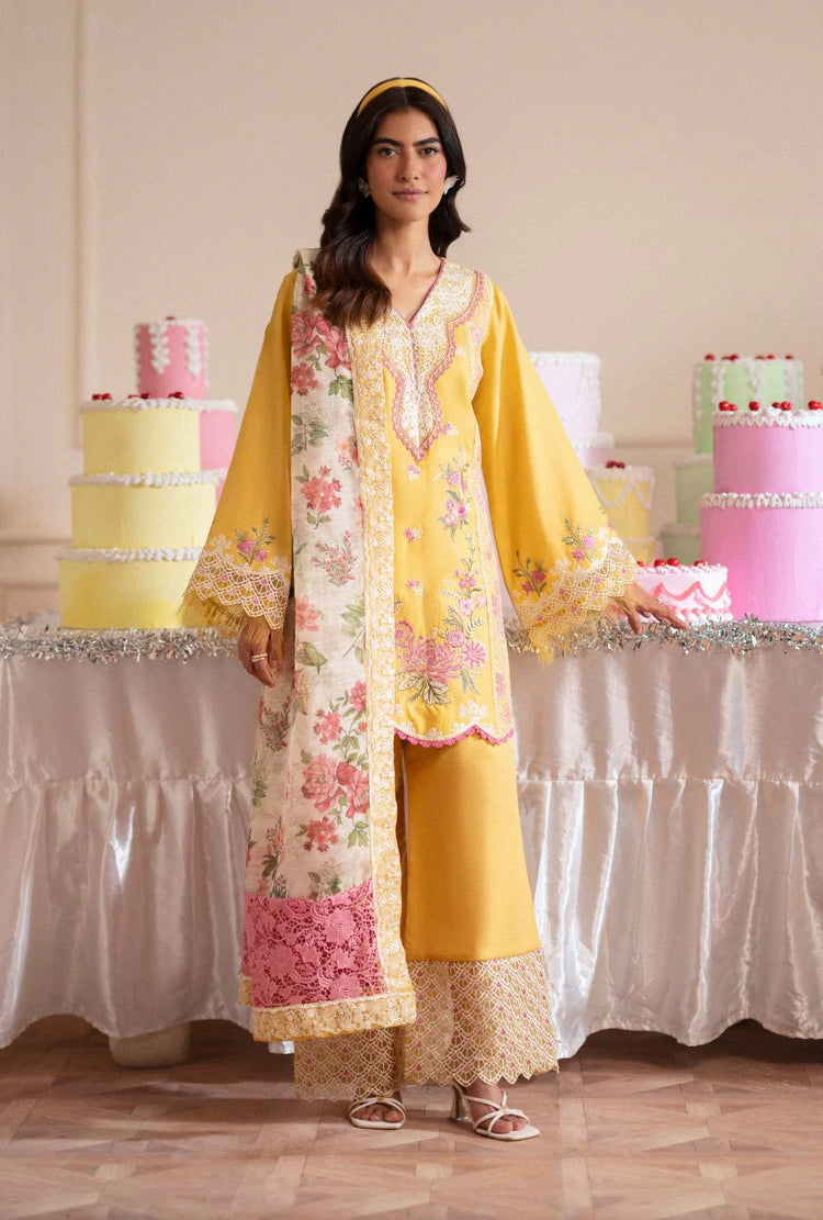 AJR SIGNATURE LAWN UN-STITCHED 3PC| HONEYDEW