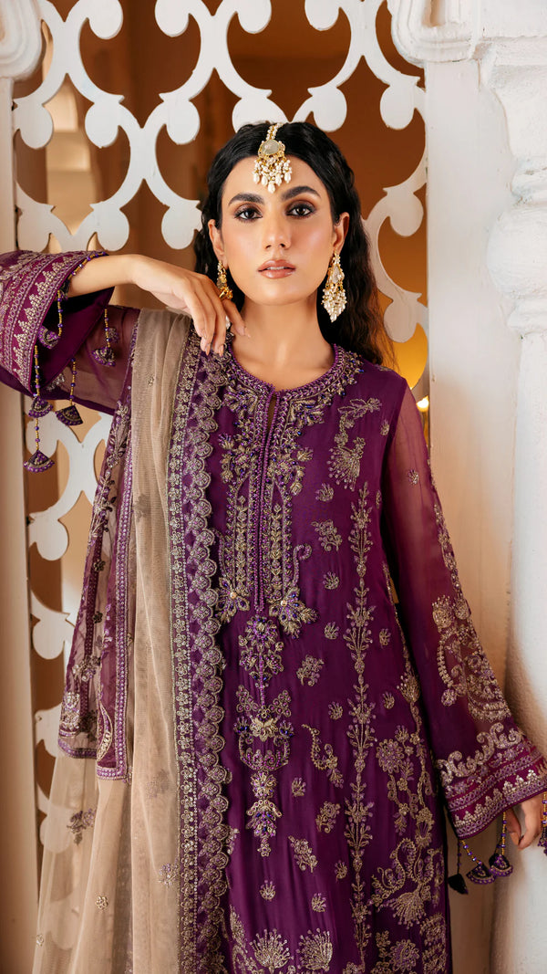 ZIRCON BY ZEBTAN UN-STITCHED 3PC | AFREEN ZQ-08