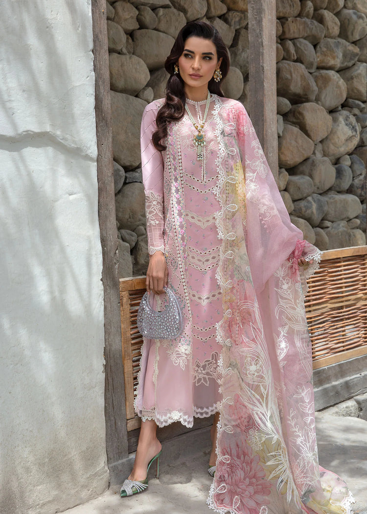 A Floral Mesh - Rose Pink-Crimson