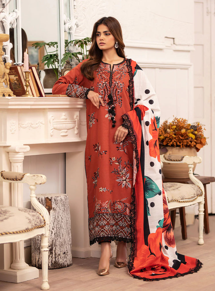MERAKI BY ROHEENAZ FALL WINTER UN-STITCHED 3PC-ALICIA