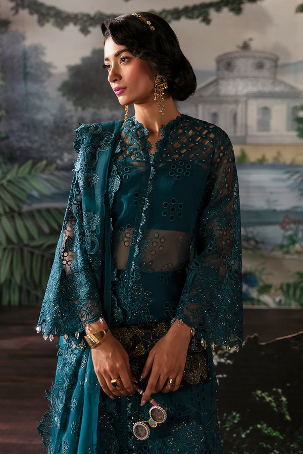 LA FUCHSIA FESTIVE UNSTITCHED BY AFROZEH - ALBA