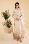 QLINEKARI BY QALAMKAR UN-STICHED 3PC|SQ-01 SARV