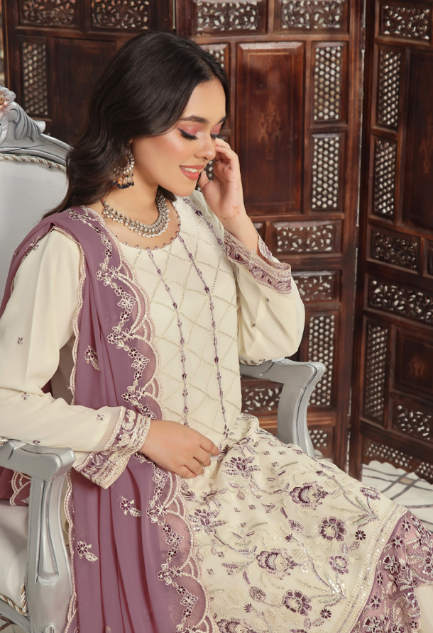 ALISHBA PREMIUM SEMI-STITCHED CHIFFON | D-05
