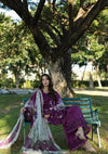 ELAF SIGNATURE EMBROIDERED LAWN 3PC | DARLING PLUM