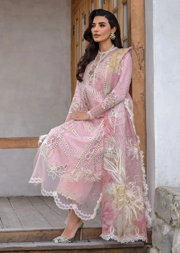 A Floral Mesh - Rose Pink-Crimson