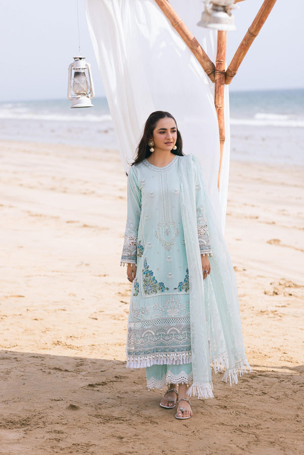 SAGAR KINARAY LUXURY LAWN EMBROIEDRED UN-STITCHED BY ZARPOSH- DIVINE