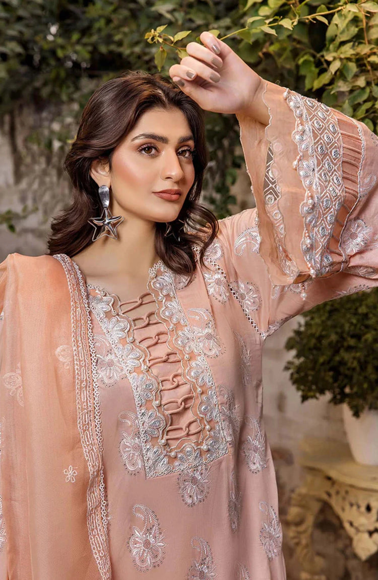 Adans Libas Embroidered Lawn Unstitched 3 Piece Suit - 4773