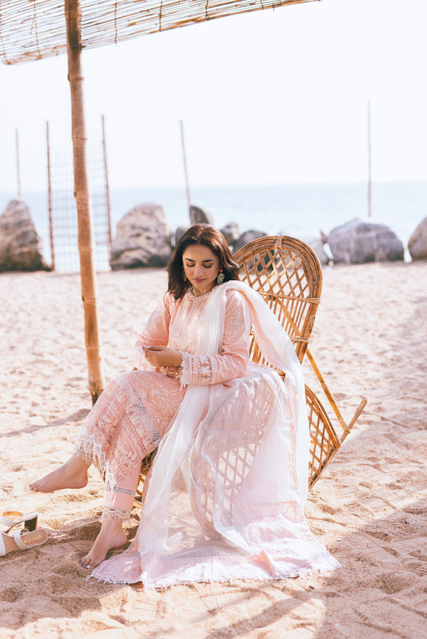 SAGAR KINARAY LUXURY LAWN EMBROIEDRED UN-STITCHED BY ZARPOSH- BLOSSOM