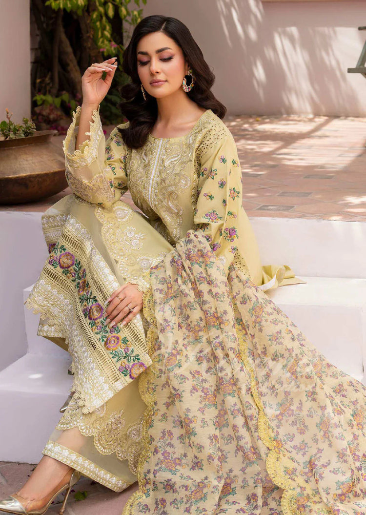 MAH - E ROOH BY KARMA STITCHED LAWN KC-1371 (TEA GREEN)