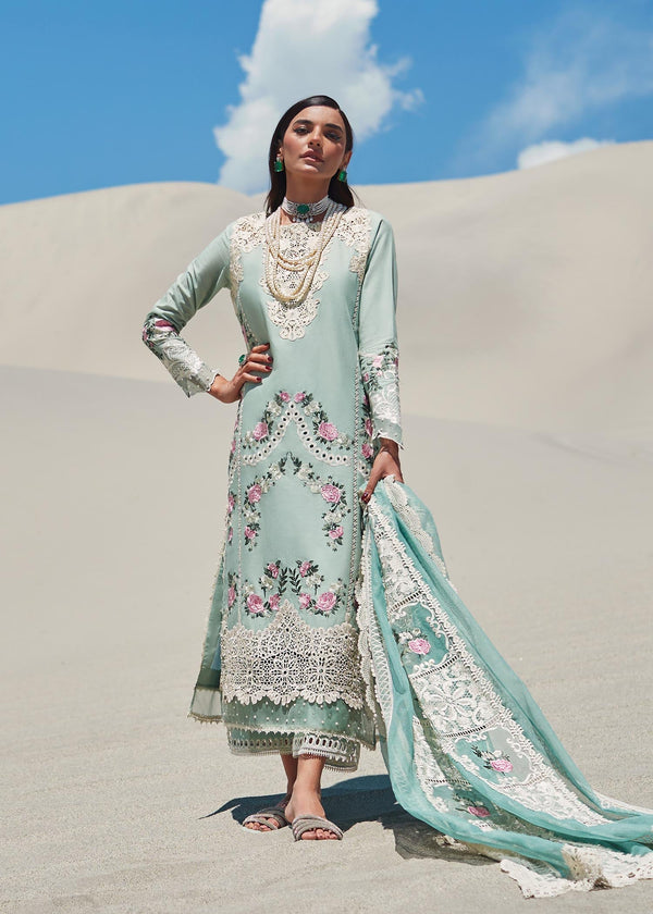 SAIRA SHAKIRA LUXURY EMBROIDERED LAWN || CRIMSON || CS-07