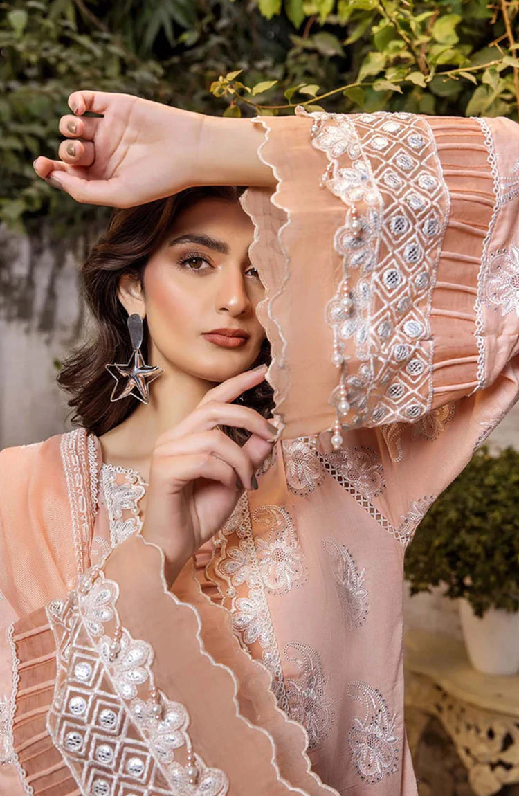 Adans Libas Embroidered Lawn Unstitched 3 Piece Suit - 4773