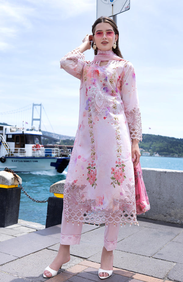 SUNSHINE BLOOM BY ALZOHAIB UN-STITCHED 3PC | D-08