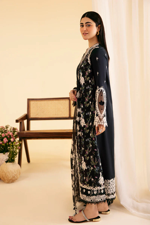 QLINEKARI BY QALAMKAR UN-STICHED 3PC|SQ-03 MARWA