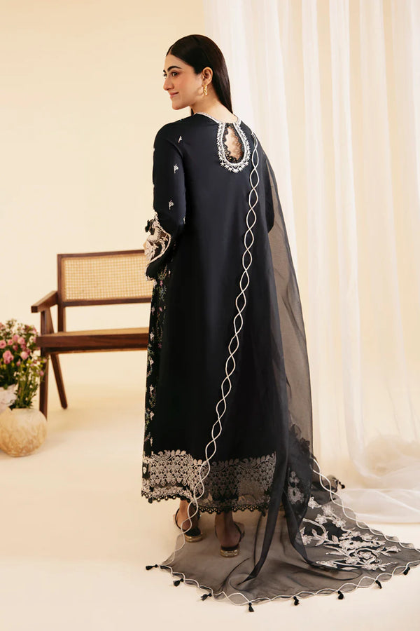 QLINEKARI BY QALAMKAR UN-STICHED 3PC|SQ-03 MARWA