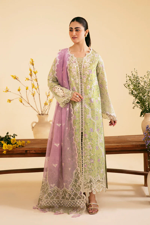 QLINEKARI BY QALAMKAR UN-STICHED 3PC|SQ-10 VEHJA