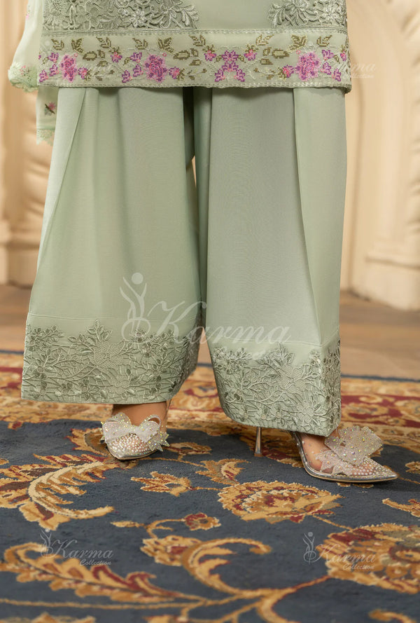 ROOHI KARMA- Pastel Sage Green