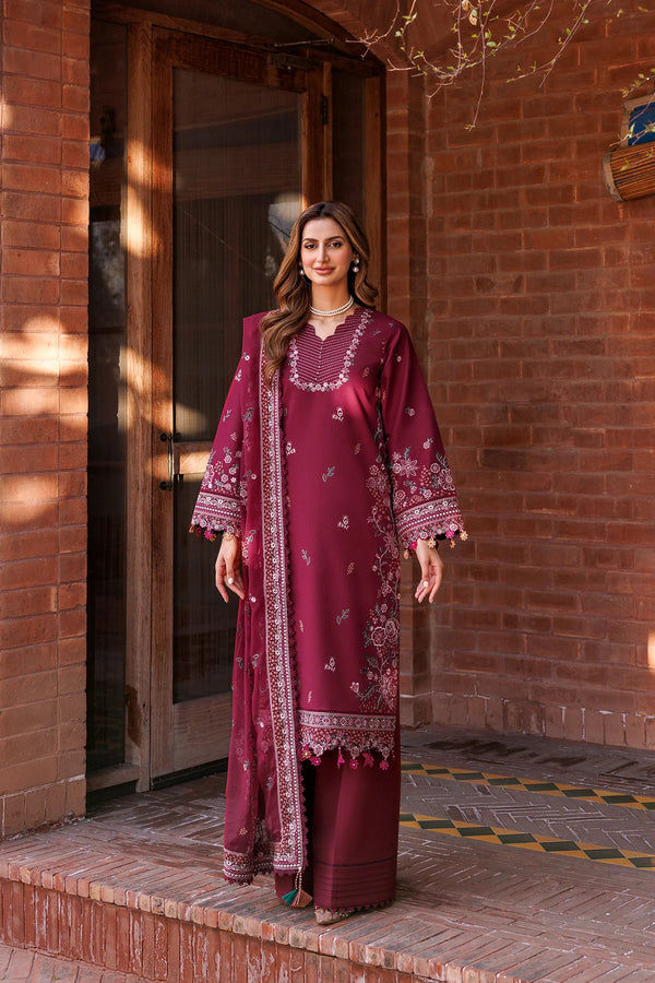 FARASHA DASTOOR UN-STICHED 3PC|RUBY GLAM