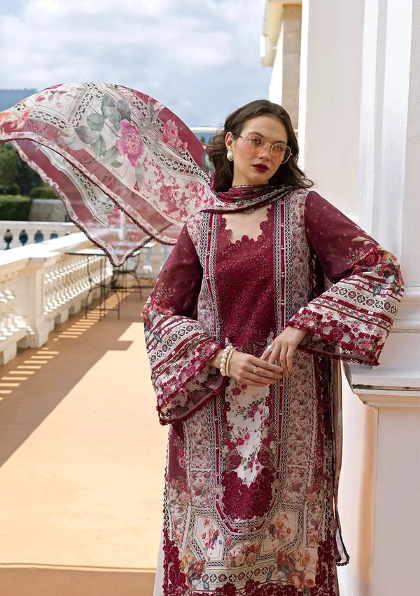 ELAF SIGNATURE EMBROIDERED LAWN 3PC | RUBY LADY