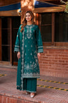 KAAVISH FESTIVE LAWN BY FARASHA| TEAL GARLAND