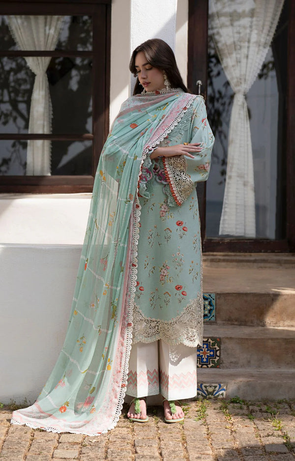 AJR Printkari 25 Lawn | Aqua