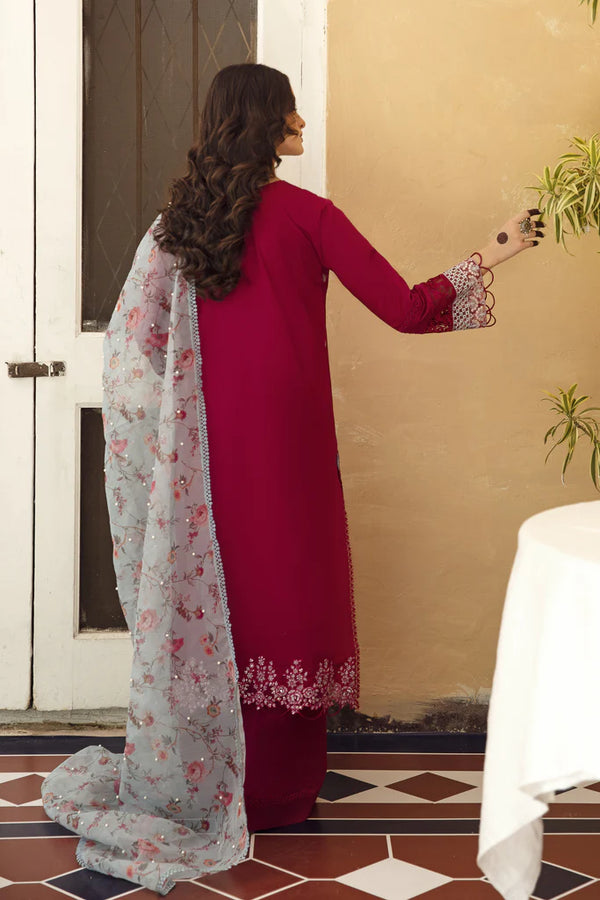 MEENA KUMARI LUXURY CHIKANKARILAWN EID COLLECTIONM BY|| AABYAAN|| MAHJABEEN (AB-08)