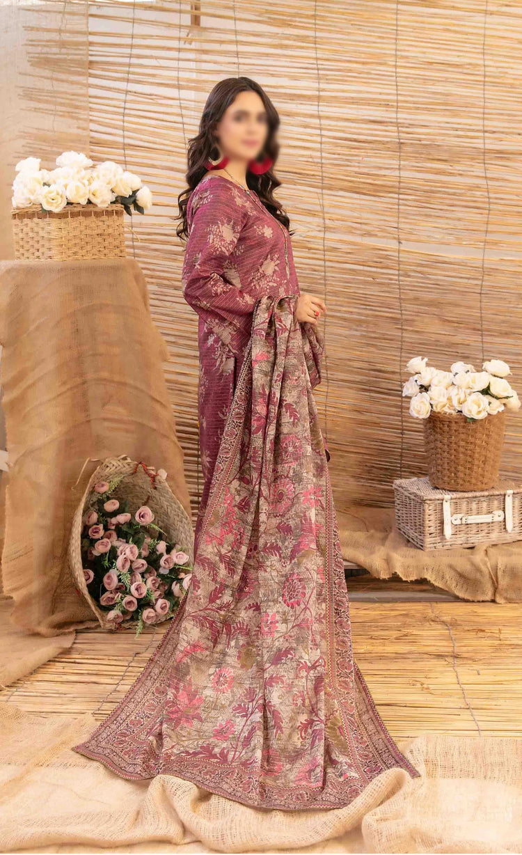 Mylah Lawn Slub Digital Print Un Stitched By Tawakkal Fab D-2030