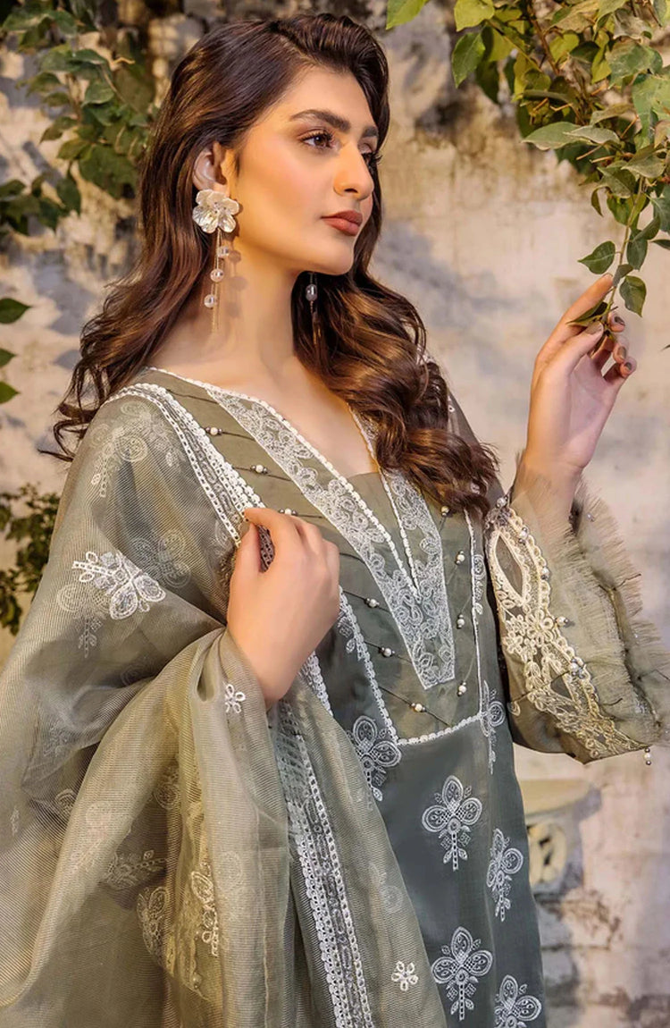 Adans Libas Embroidered Lawn Unstitched 3 Piece Suit - 4772
