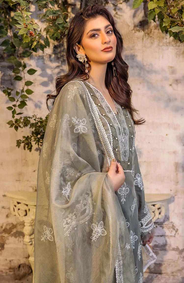 Adans Libas Embroidered Lawn Unstitched 3 Piece Suit - 4772