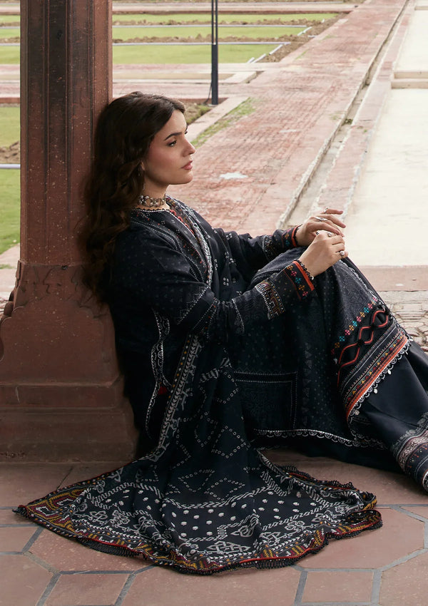 Aangan-Print Chiffon'26 By Kahf - KPS-5A GUL-E-SIYAH