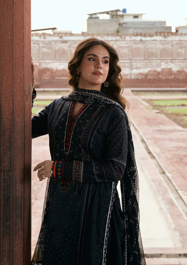 Aangan-Print Chiffon'26 By Kahf - KPS-5A GUL-E-SIYAH