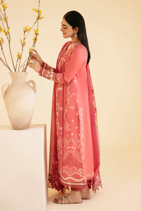 QLINEKARI BY QALAMKAR UN-STICHED 3PC|SQ-09 SENA
