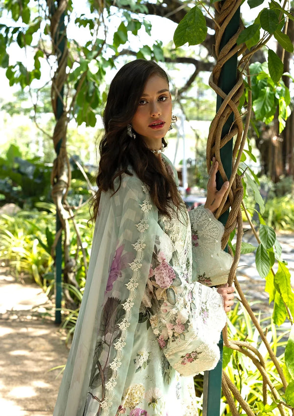 ELAF SIGNATURE EMBROIDERED LAWN 3PC | MINT MEADOW