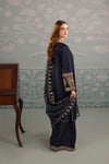 ZARDOZI SILK- NAVY BLUE