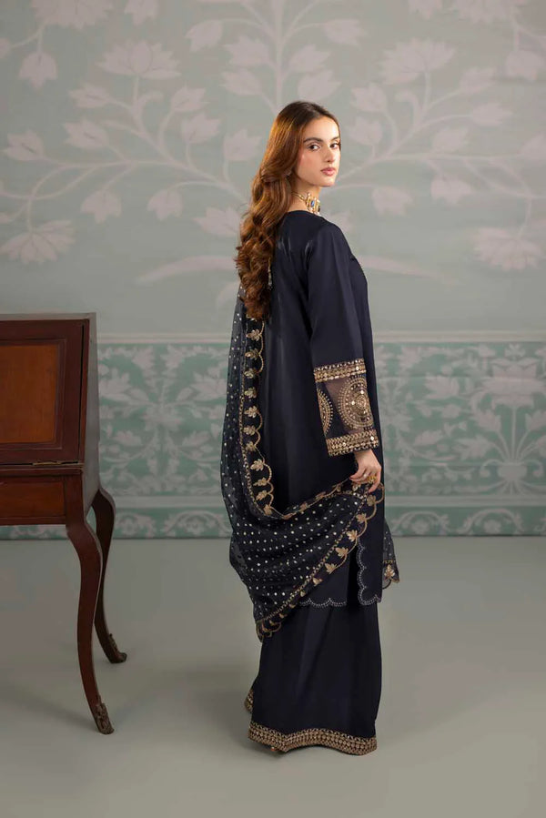 ZARDOZI SILK- NAVY BLUE