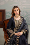 ZARDOZI SILK- NAVY BLUE