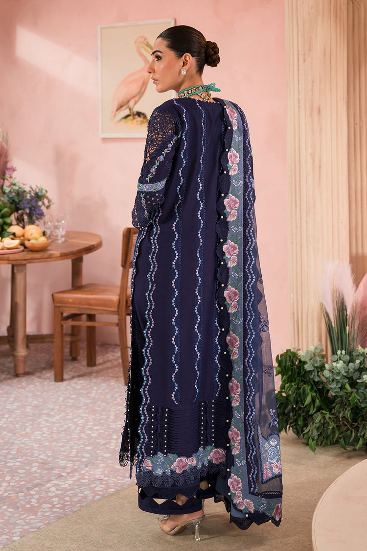AFROZEH THE PAINTED GARDEN UN-STICHED 3PC|Bluebell