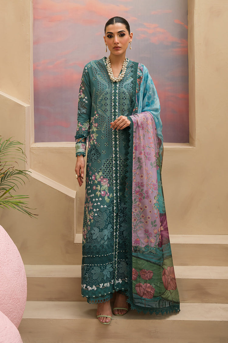 AFROZEH THE PAINTED GARDEN UN-STICHED 3PC|Stellar Sage