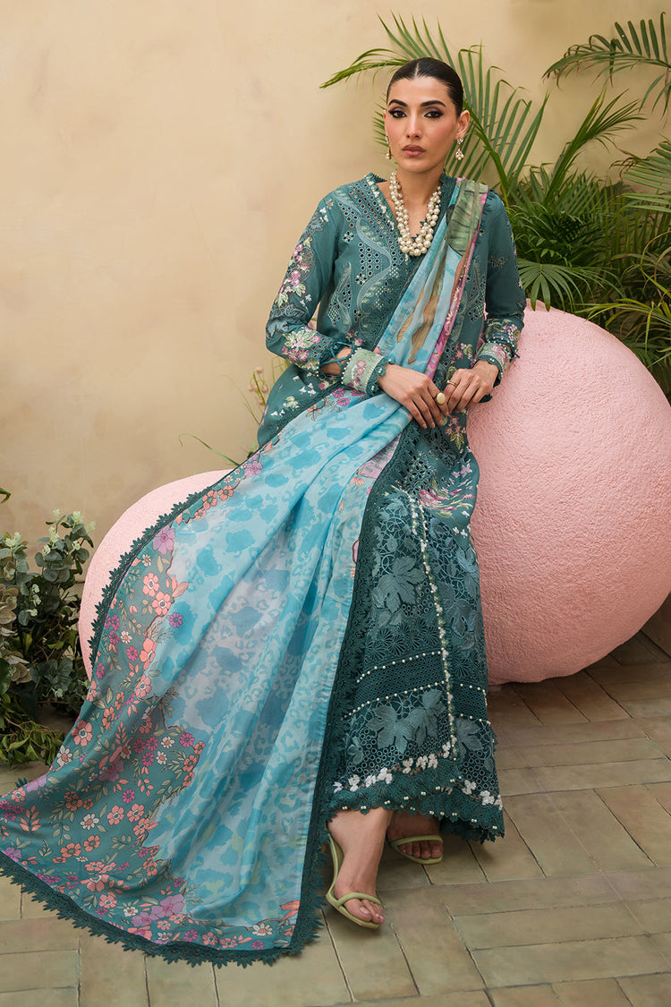 AFROZEH THE PAINTED GARDEN UN-STICHED 3PC|Stellar Sage