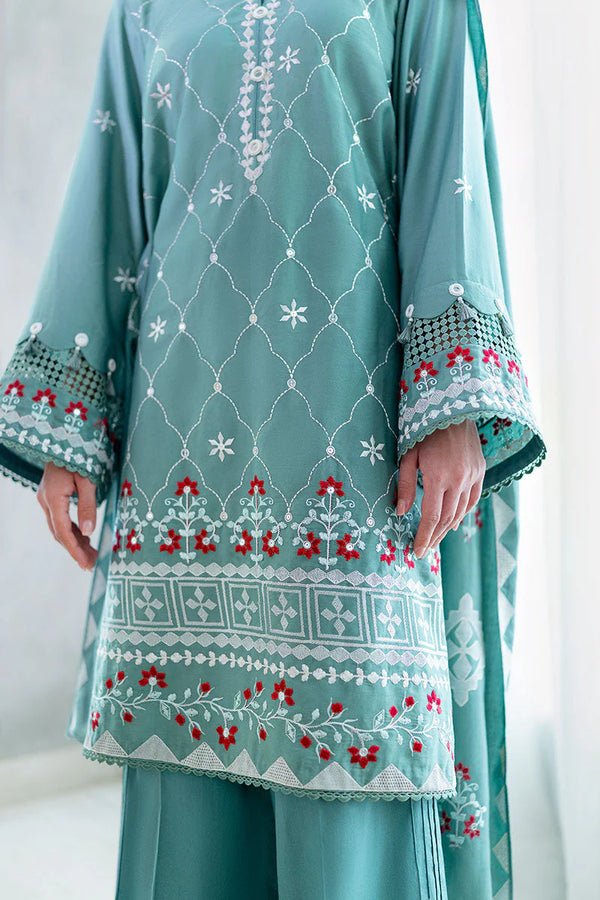 CROSS STITCH/SAGE LOOM-3PC SATIN EMBROIDERED SUIT