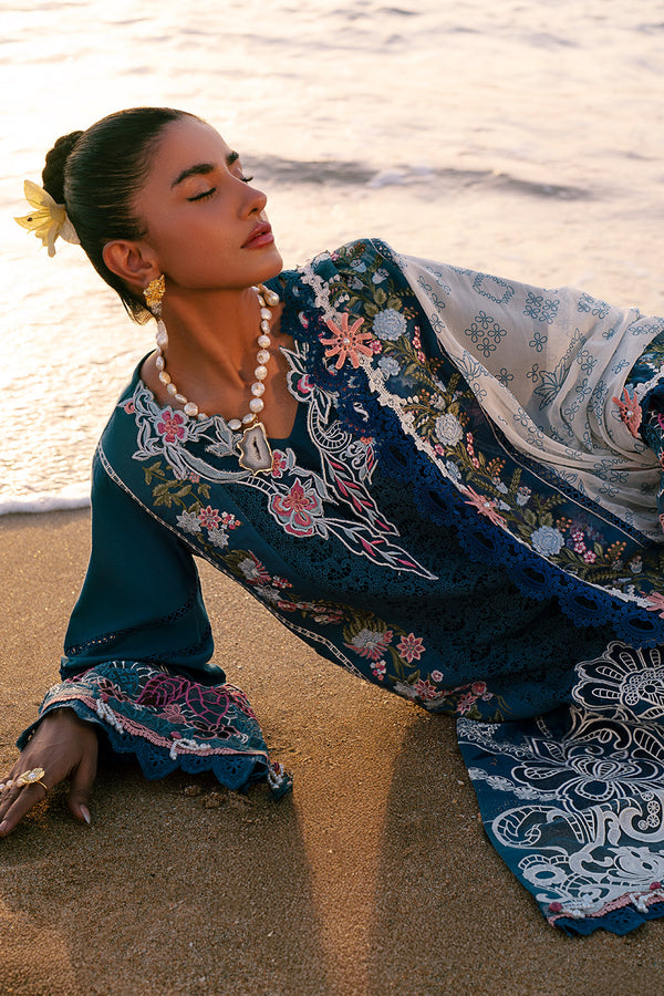 DASTAN LUXURY LAWN UN-STITCHED 3PC BY AJR | AURA