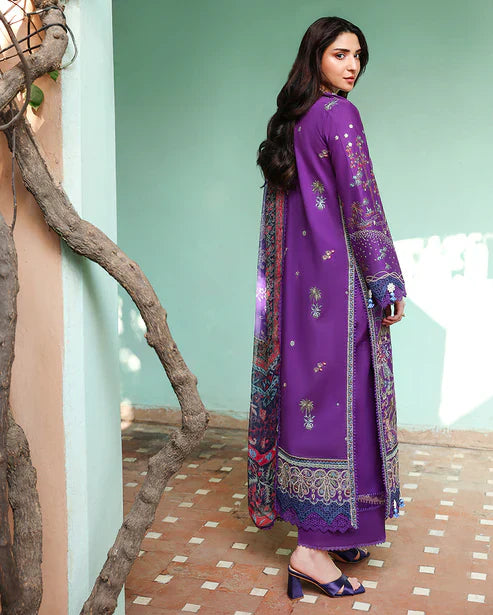 SUMMER REVERIE BY ROHEENAZ UN-STITCHED 3PC | Aurelia