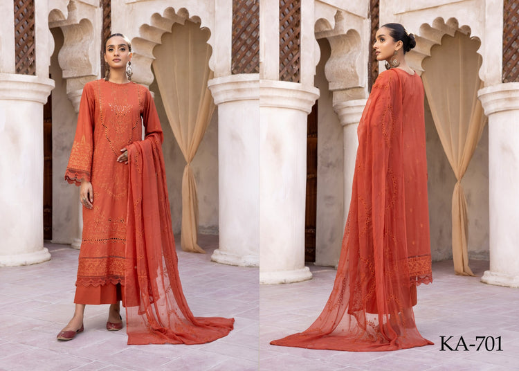 AVENTUS BY KHOOBSURAT UN-STITCHED 3PC | D-KA-701