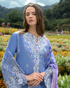 THE SECRET GARDEN BY MUSHQ UN-STITCHED 3PC | Azure Bloom