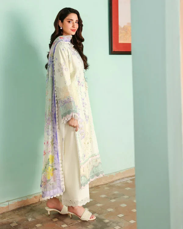 SUMMER REVERIE BY ROHEENAZ UN-STITCHED 3PC | Celestia