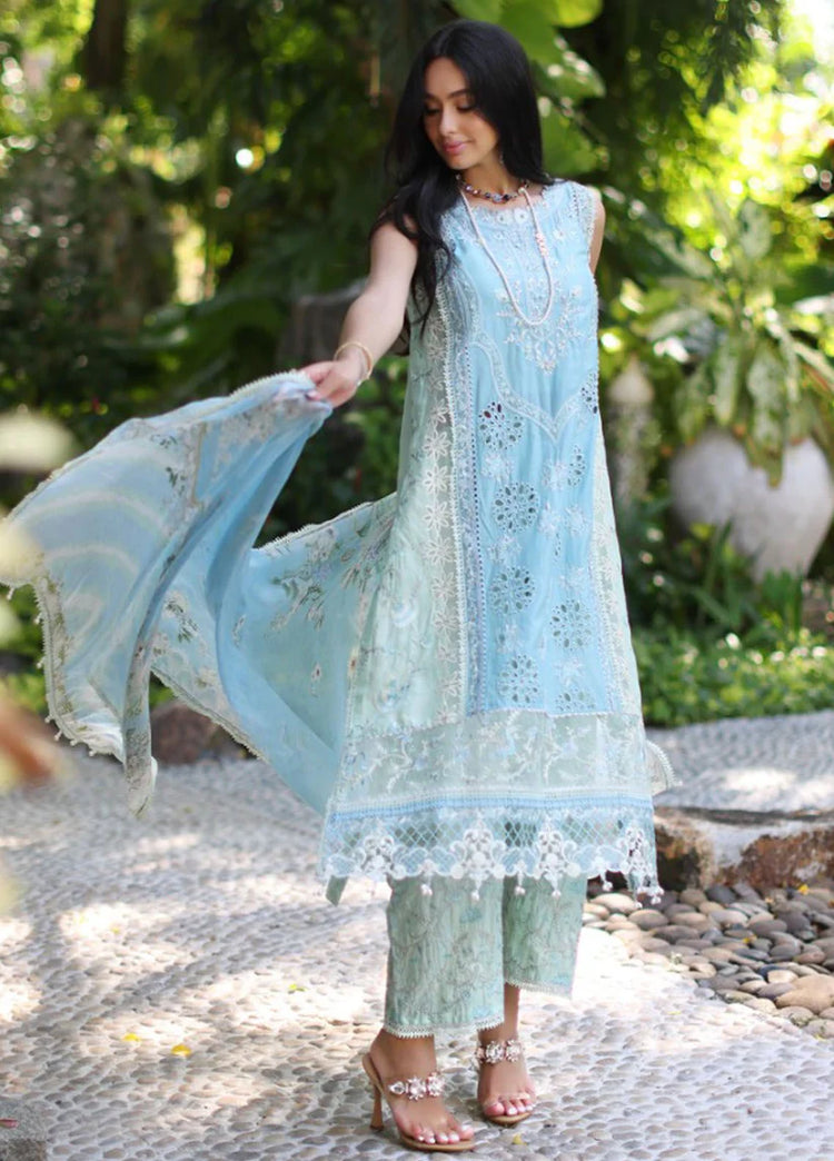 NOOR BY SAADIA ASAD LUXURY CHIKANKARI LUXURY LAWN | D-2A