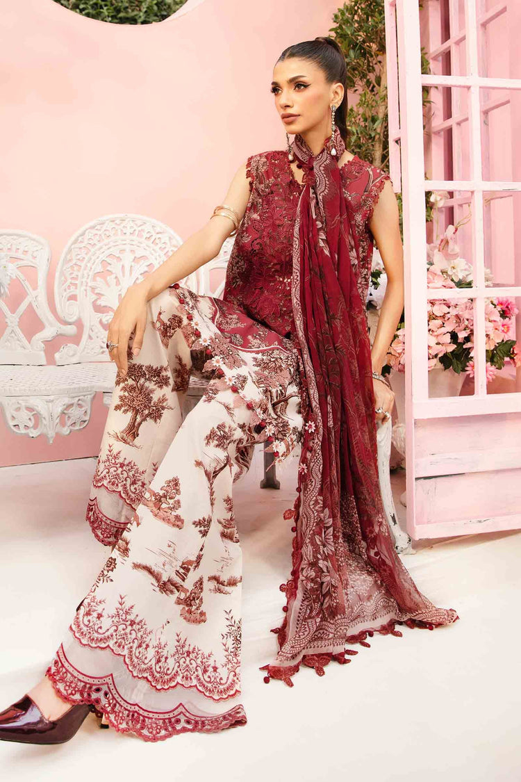 M PRINTS BY MARIA B UNSTITCHED 3PC | MPT-2608-A