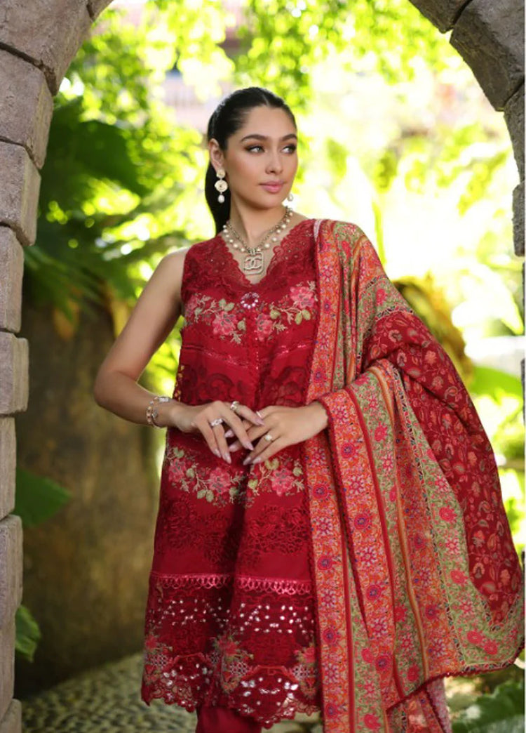 NOOR BY SAADIA ASAD LUXURY CHIKANKARI LUXURY LAWN | D-12A
