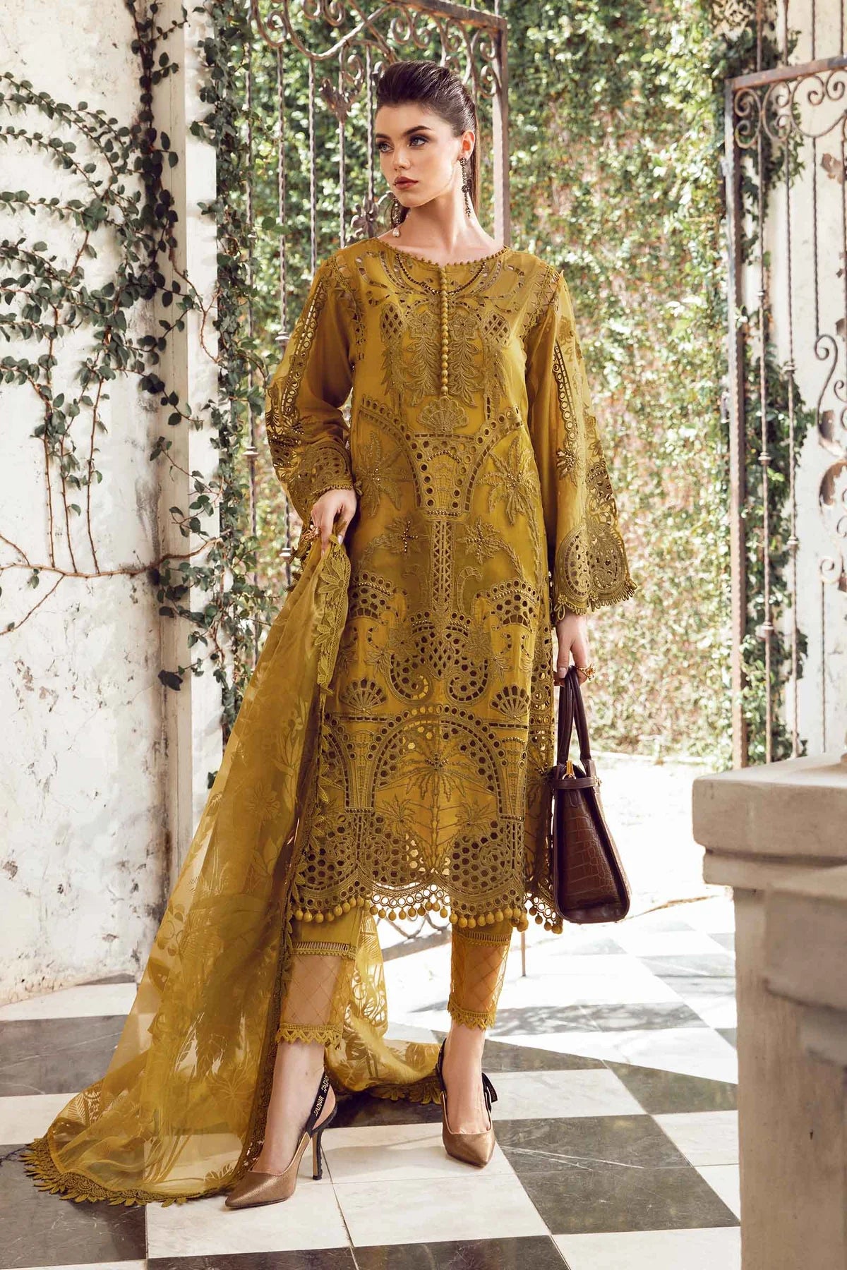 Lawn Suit Maria B Semi Formal Collection 2018 Maria B White Dress