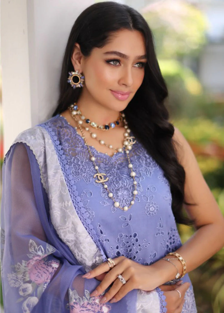 NOOR BY SAADIA ASAD LUXURY CHIKANKARI LUXURY LAWN | D-9B