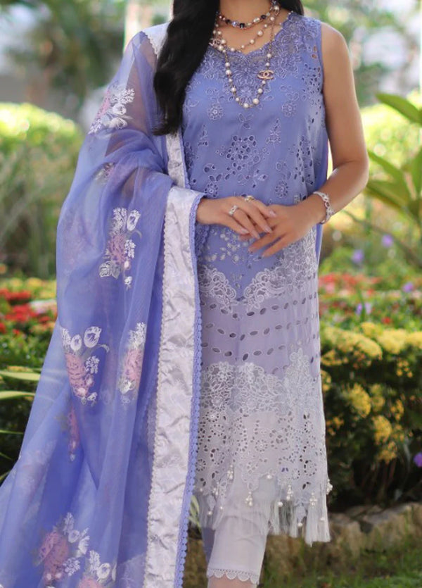 NOOR BY SAADIA ASAD LUXURY CHIKANKARI LUXURY LAWN | D-9B